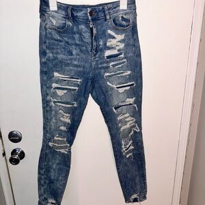American Eagle Outfitters High Rise Blue Jeans